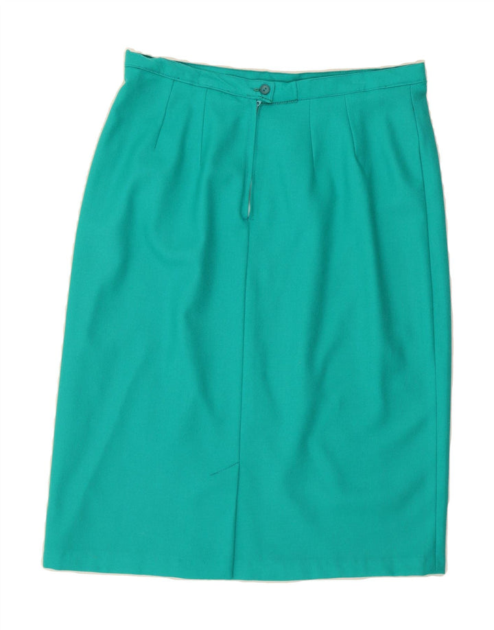 DORENE Womens 3 Button 2 Piece Skirt Set UK 16 Large W34  Turquoise Wool Vintage Dorene and Second-Hand Dorene from Messina Hembry 