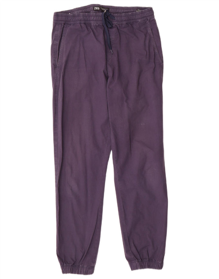 Zara Mens Joggers Trousers Medium W32 L28 Navy Blue