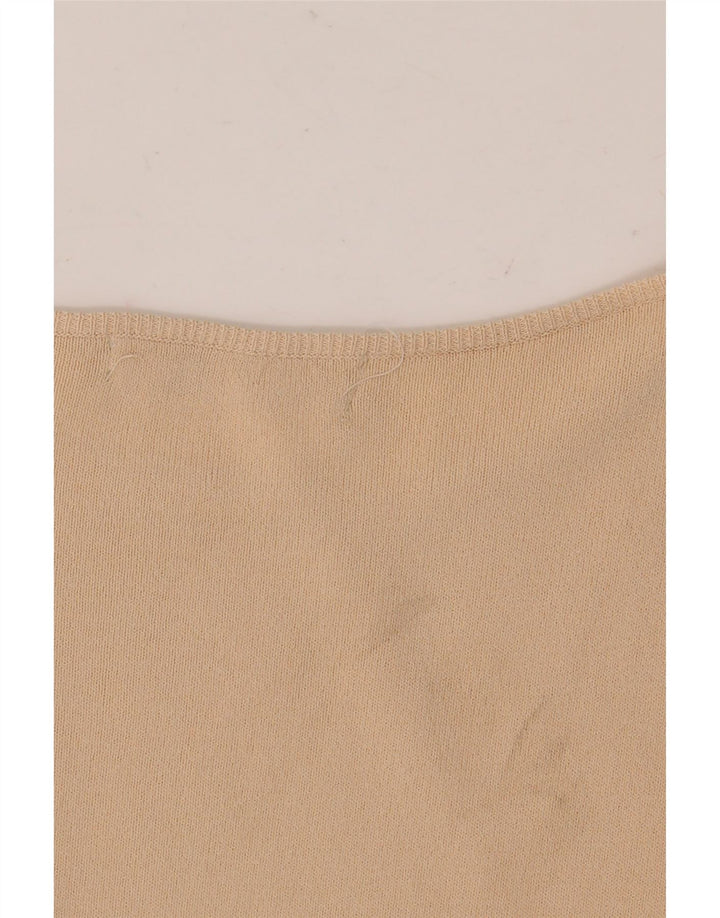 Zara Womens Blouse Top UK 12 Medium Beige