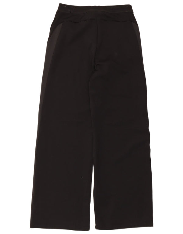 Nike Womens Dri Fit Wide Leg Tracksuit Trousers UK 14 Medium Black
