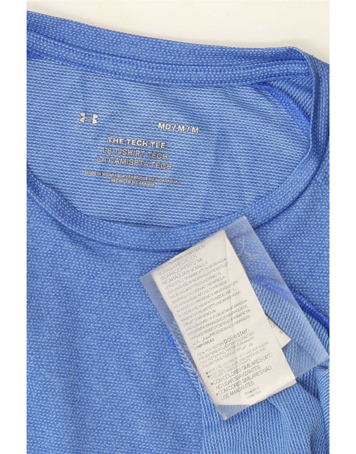 Under Armour Mens T-Shirt Top Medium Blue Flecked Polyester
