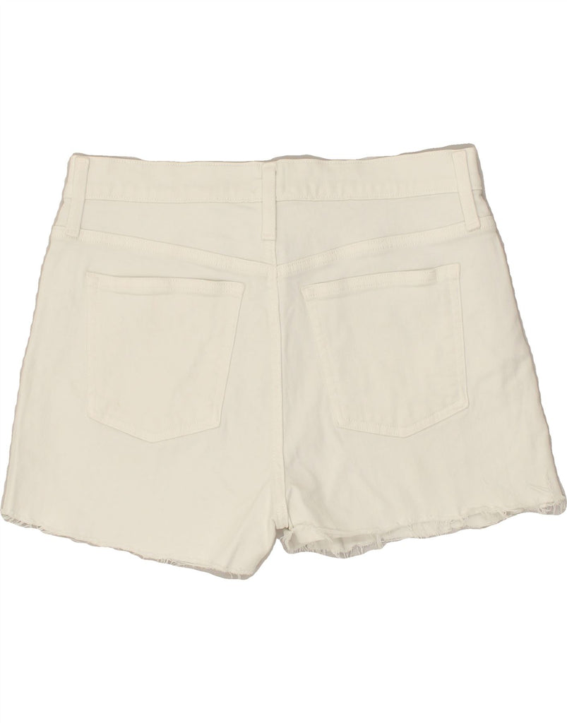 J. CREW Womens Denim Hot Pants W29 Medium White Cotton | Vintage J. Crew | Thrift | Second-Hand J. Crew | Used Clothing | Messina Hembry 