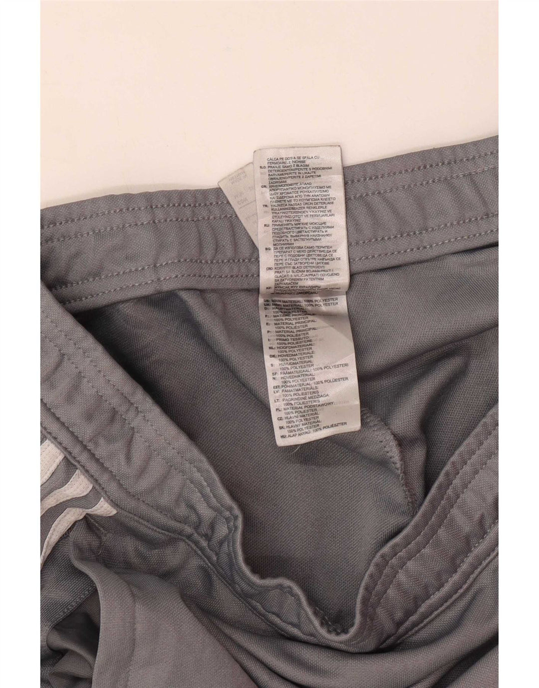 Adidas Womens Tracksuit Trousers UK 12/14 Medium Grey Polyester
