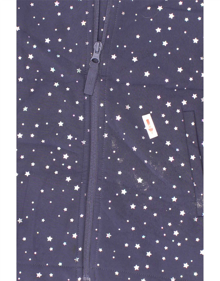 Mountain Warehouse Girls Windbreaker Jacket 9-10 Years Navy Blue Spotted