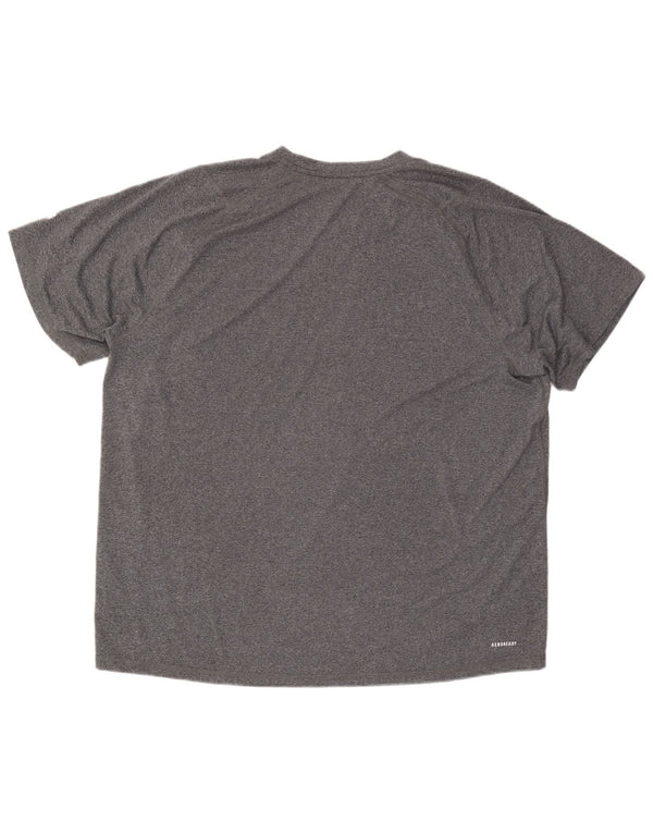 ADIDAS Mens Aeroready T-Shirt Top 2XL Grey Polyester