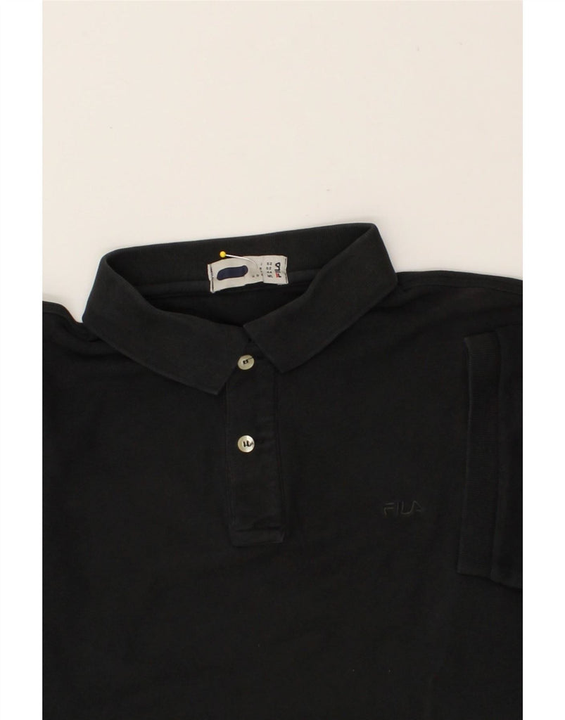 FILA Mens Polo Shirt IT 52 Large Black Vintage Fila and Second-Hand Fila from Messina Hembry 