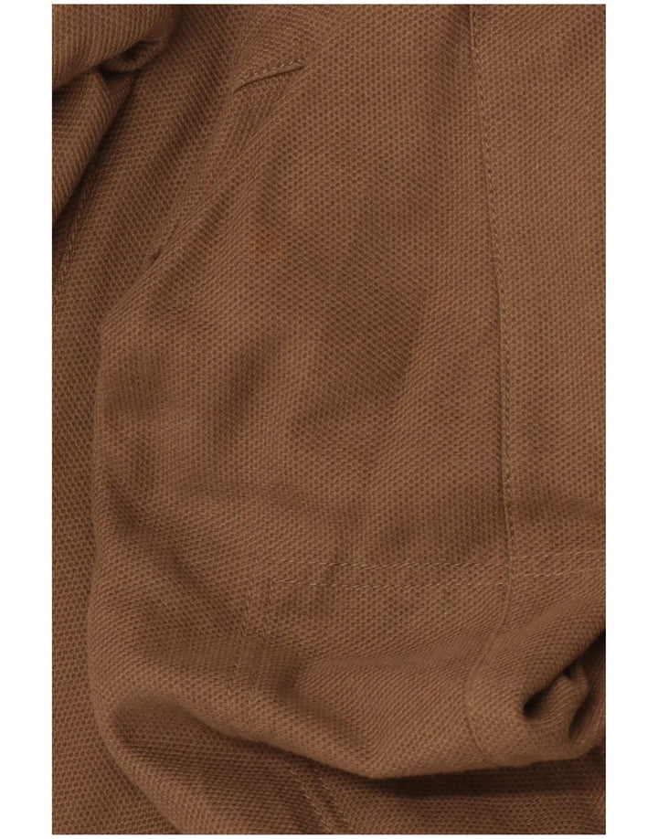MASSIMO DUTTI Mens 3 Button Blazer Jacket UK 40 Large Brown Cotton