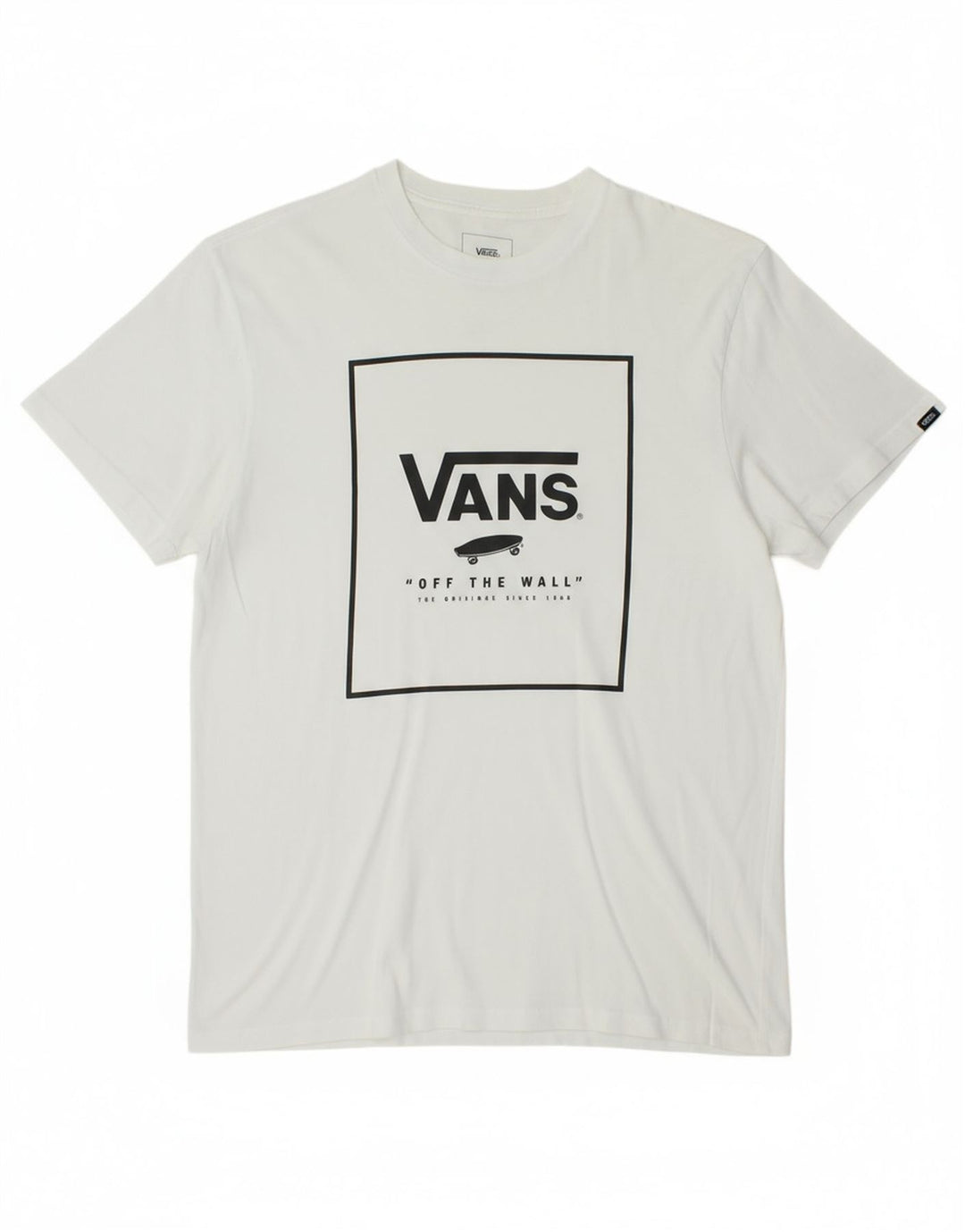 VANS Womens Custom Fit Graphic T-Shirt Top UK 16 Large White
