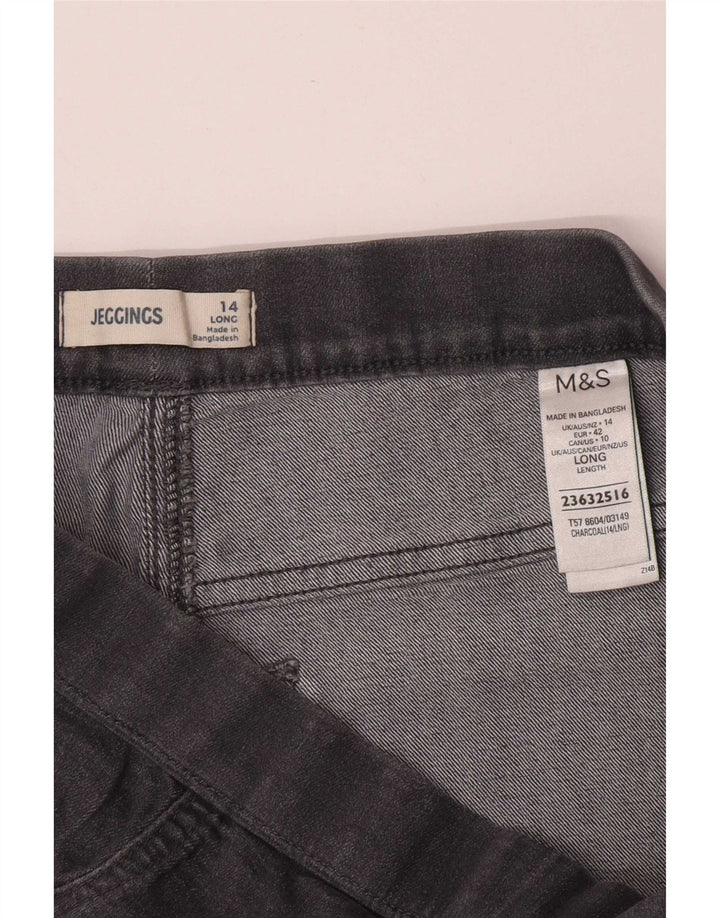 Marks & Spencer Womens Jegging Jeans UK 14 Medium W30 L29 Grey Cotton