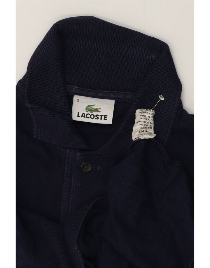 Lacoste Mens Polo Shirt Size 3 Small Navy Blue Cotton