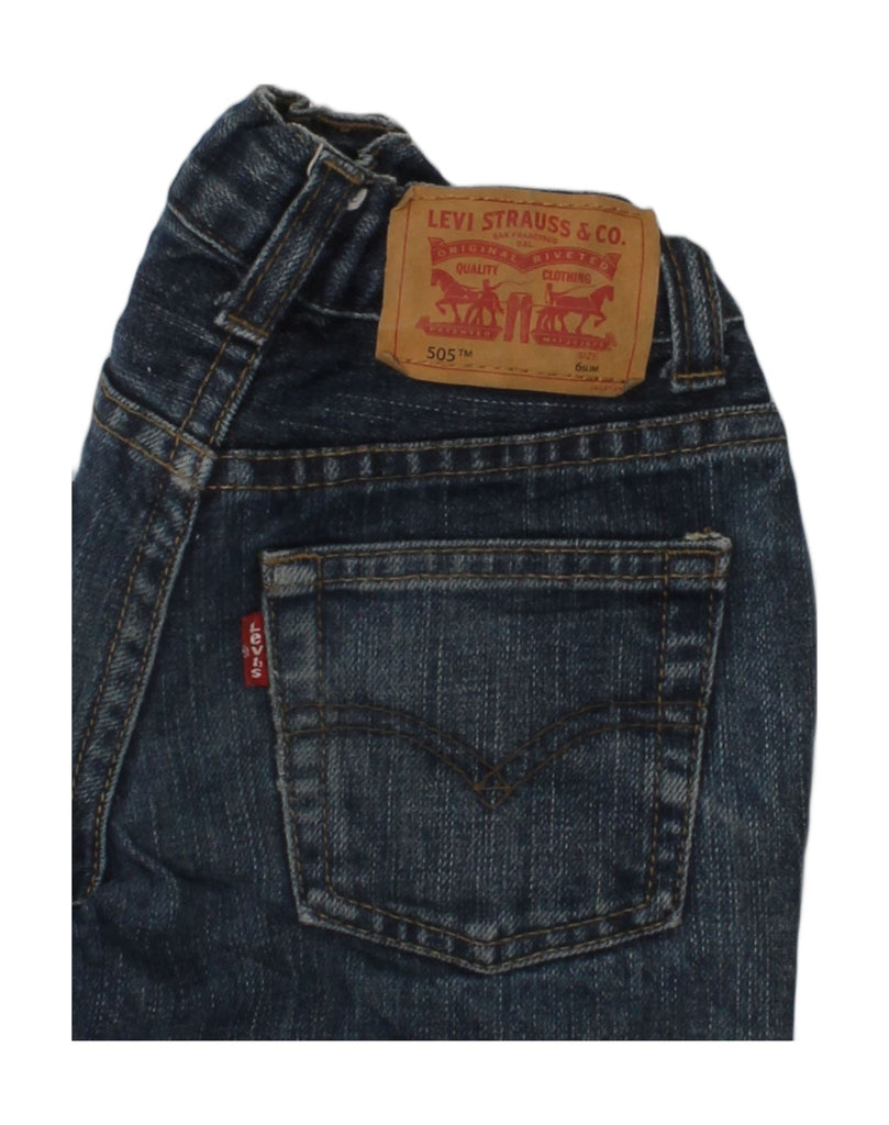 LEVI'S Boys Straight Jeans 5-6 Years W18 L18 Navy Blue Cotton | Vintage Levi's | Thrift | Second-Hand Levi's | Used Clothing | Messina Hembry 