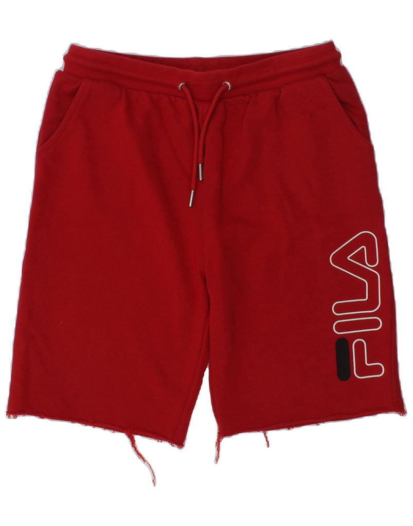 FILA Boys Graphic Sport Shorts 11-12 Years Red Cotton | Vintage Fila | Thrift | Second-Hand Fila | Used Clothing | Messina Hembry 