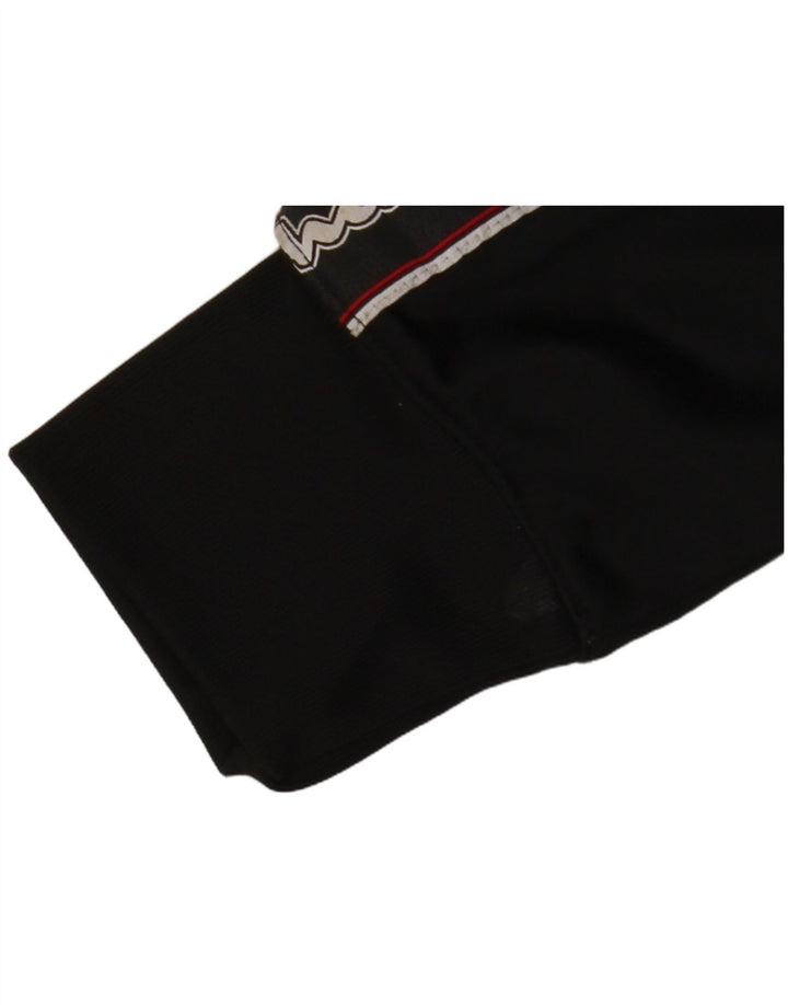 Champion Womens Graphic Tracksuit Top Jacket UK 10 Small Black Polyester