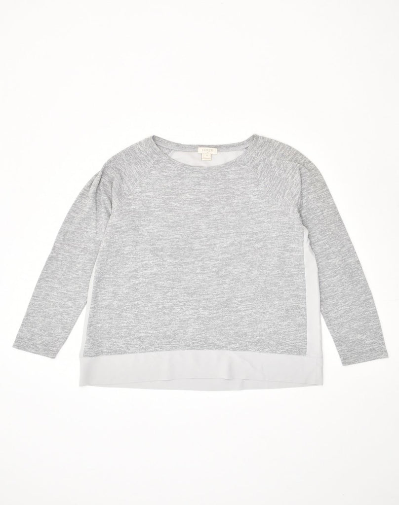 J. CREW Womens Loose Fit Top Long Sleeve UK 8 Small Grey Colourblock | Vintage J. Crew | Thrift | Second-Hand J. Crew | Used Clothing | Messina Hembry 