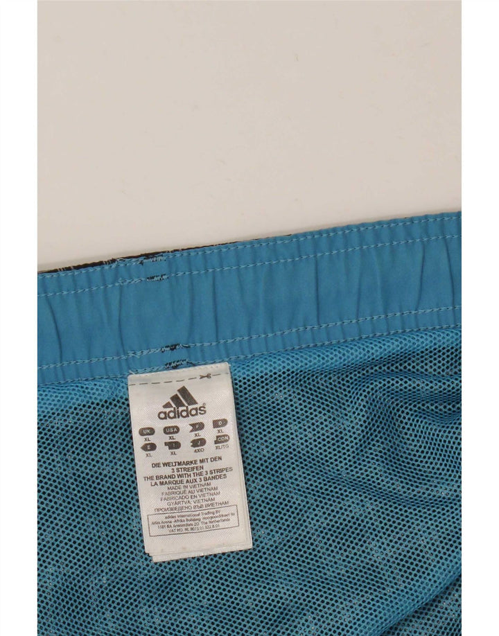 Adidas Mens Swimming Shorts XL Black Check Polyester