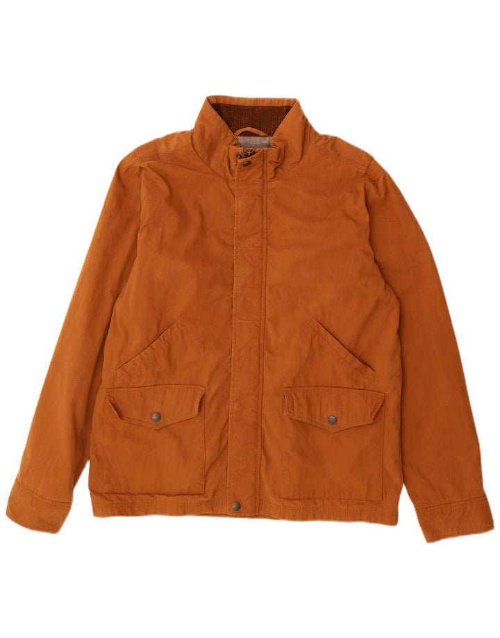 FAT FACE Mens Bomber Jacket UK 40 Large Brown Cotton