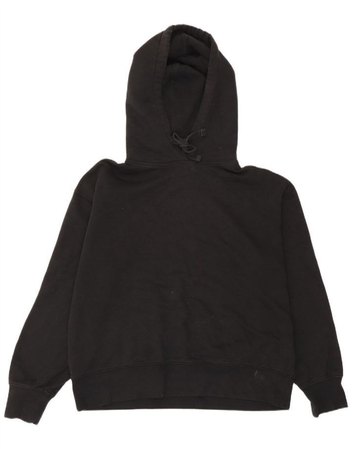 Zara Womens Oversized Hoodie Jumper UK 14 Medium Black Cotton