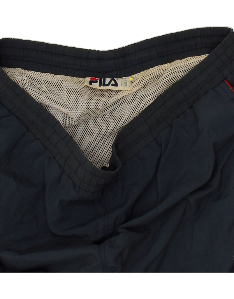 FILA Mens Sport Shorts IT 50 Medium Navy Blue | Vintage Fila | Thrift | Second-Hand Fila | Used Clothing | Messina Hembry 