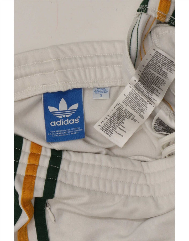 Adidas Womens Tracksuit Trousers UK 10 Small White Polyester