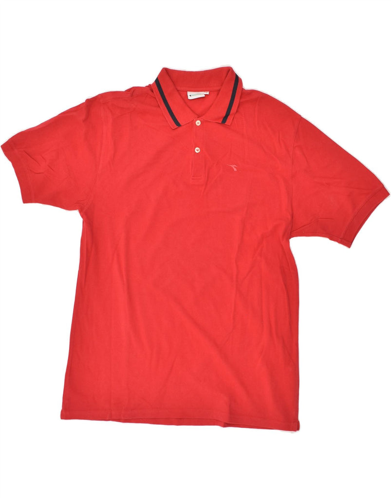 DIADORA Mens Polo Shirt XL Red Cotton | Vintage Diadora | Thrift | Second-Hand Diadora | Used Clothing | Messina Hembry 