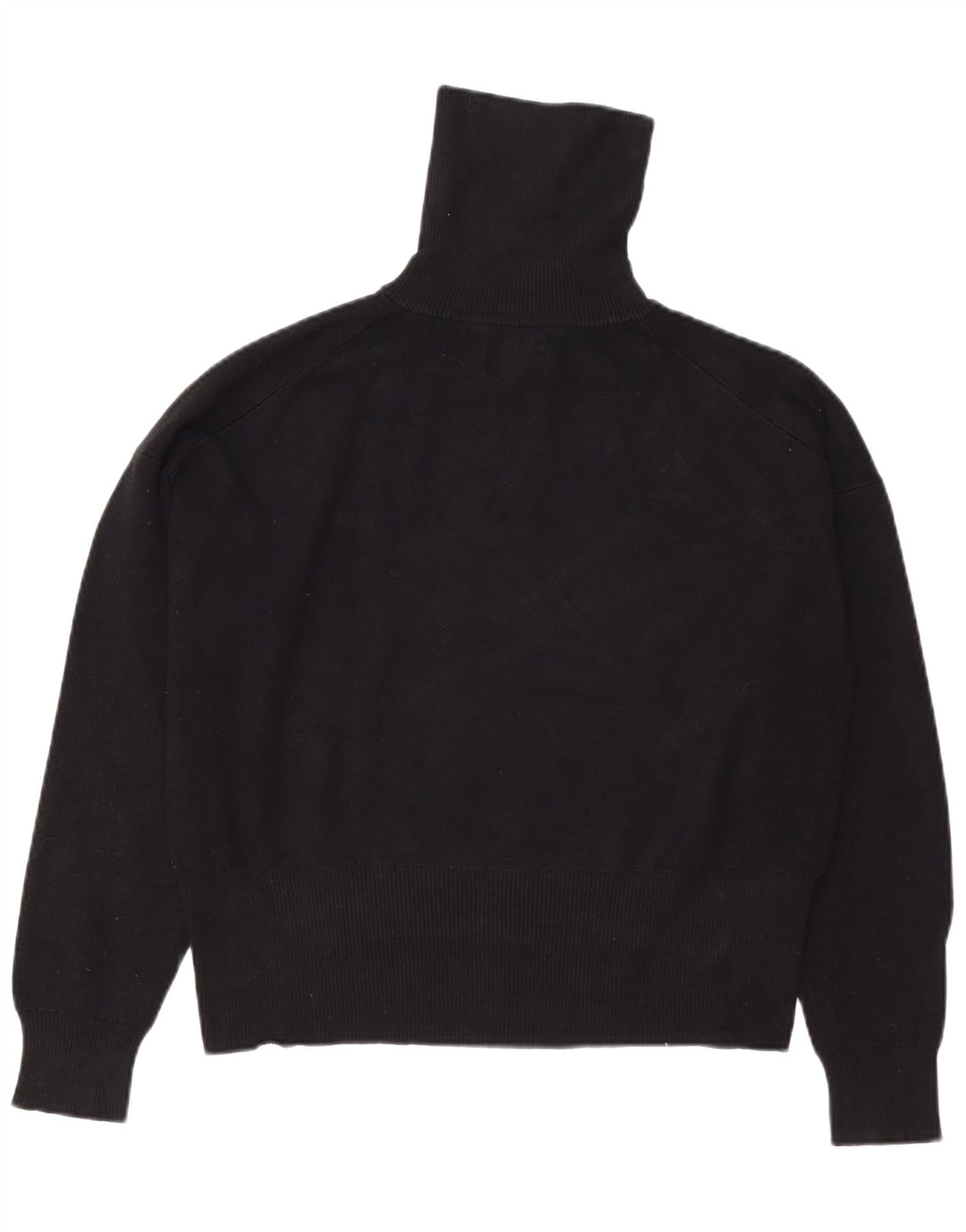 JACK WILLS Womens Oversized Zip Neck Jumper Sweater UK 14 Large Black