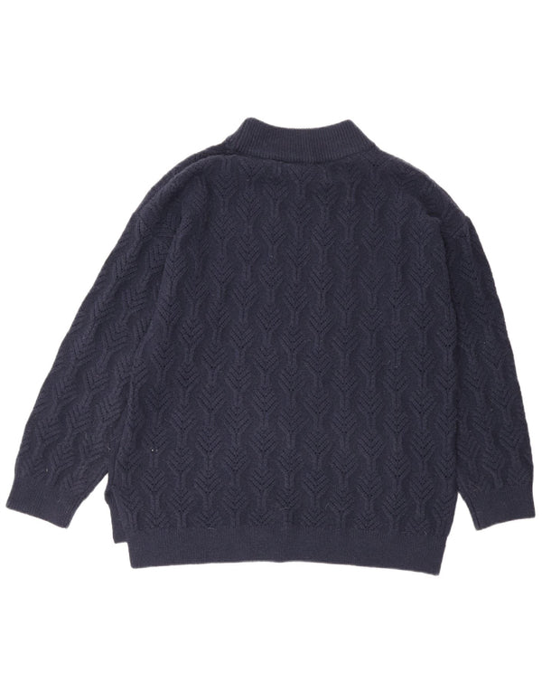 Crew Clothing Womens Turtle Neck Jumper Sweater UK 14 Large Navy Blue