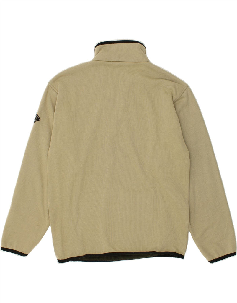 VINTAGE Mens Zip Neck Sweatshirt Jumper XL Khaki Polyester Vintage Vintage and Second-Hand Vintage from Messina Hembry 