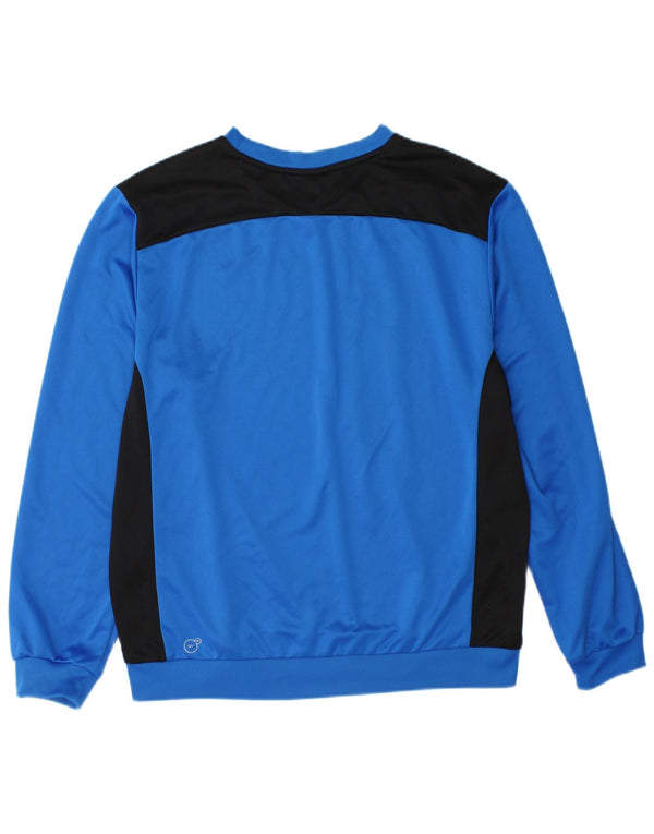 Puma Mens Sweatshirt Jumper Large Blue Colourblock Polyester
