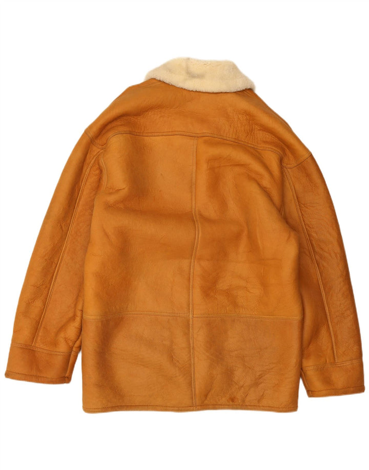Vintage Mens Shearling Jacket IT 48 Medium Brown