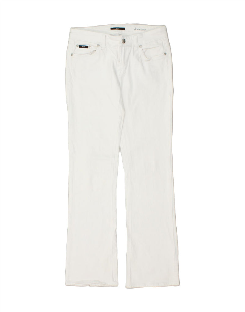 HUGO BOSS Womens Bootcut Jeans W28 L32 White Cotton | Vintage Hugo Boss | Thrift | Second-Hand Hugo Boss | Used Clothing | Messina Hembry 