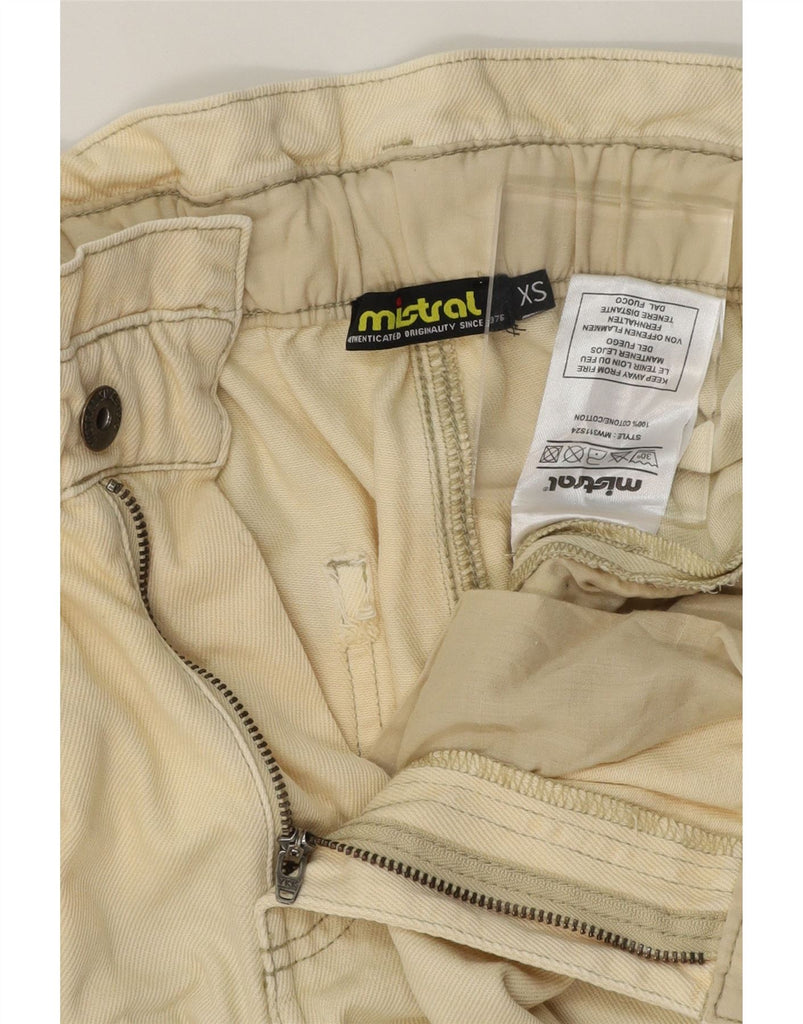 MISTRAL Womens High Rise Crop Loose Jeans XS W30 L24 Yellow Cotton Vintage Mistral and Second-Hand Mistral from Messina Hembry 