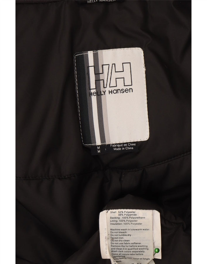Helly Hansen Womens Hooded Parka Jacket UK 14 Medium Grey Polyester