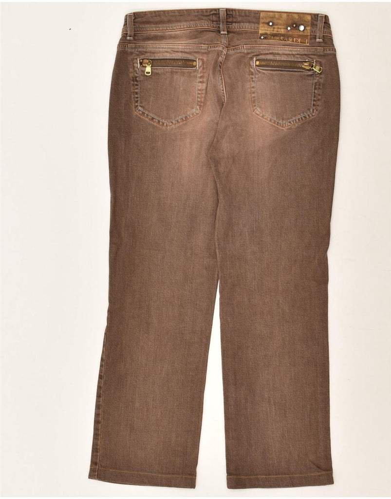 TRUSSARDI Womens Bootcut Jeans W29 L26 Brown Cotton | Vintage Trussardi | Thrift | Second-Hand Trussardi | Used Clothing | Messina Hembry 