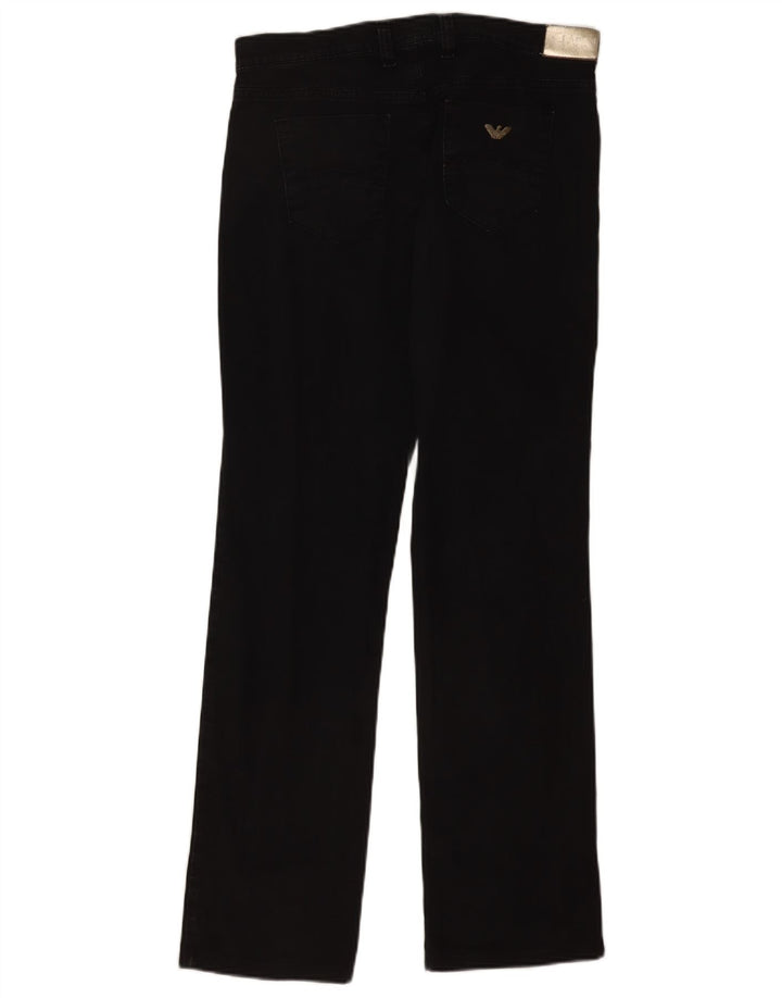 Armani Womens Straight Jeans W31 L31 Black Cotton