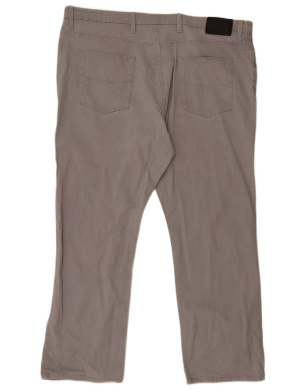 Marks & Spencer Mens Blue Harbour Straight Casual Trousers W42 L29 Grey