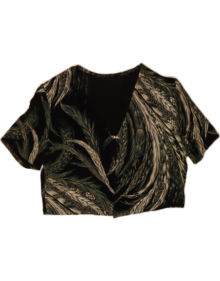 JOSEPH RIBKOFF Womens Abstract Pattern Bolero Top UK 16 Large  Black Vintage Joseph Ribkoff and Second-Hand Joseph Ribkoff from Messina Hembry 