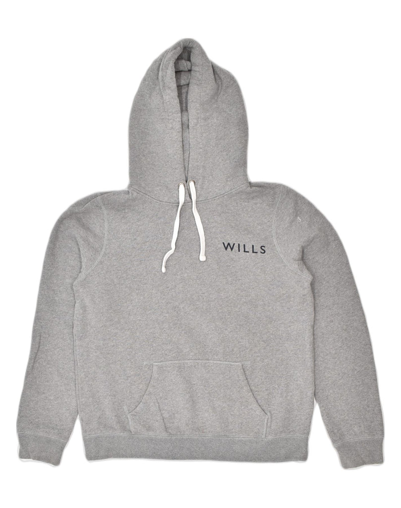 JACK WILLS Womens Hoodie Jumper UK 14 Large Grey Cotton | Vintage | Thrift | Second-Hand | Used Clothing | Messina Hembry 