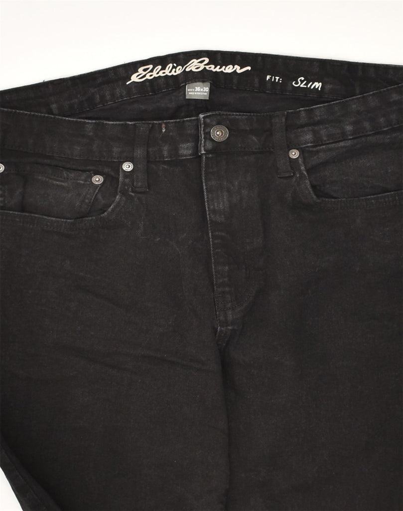 EDDIE BAUER Mens Slim Jeans W36 L30 Black Cotton | Vintage Eddie Bauer | Thrift | Second-Hand Eddie Bauer | Used Clothing | Messina Hembry 