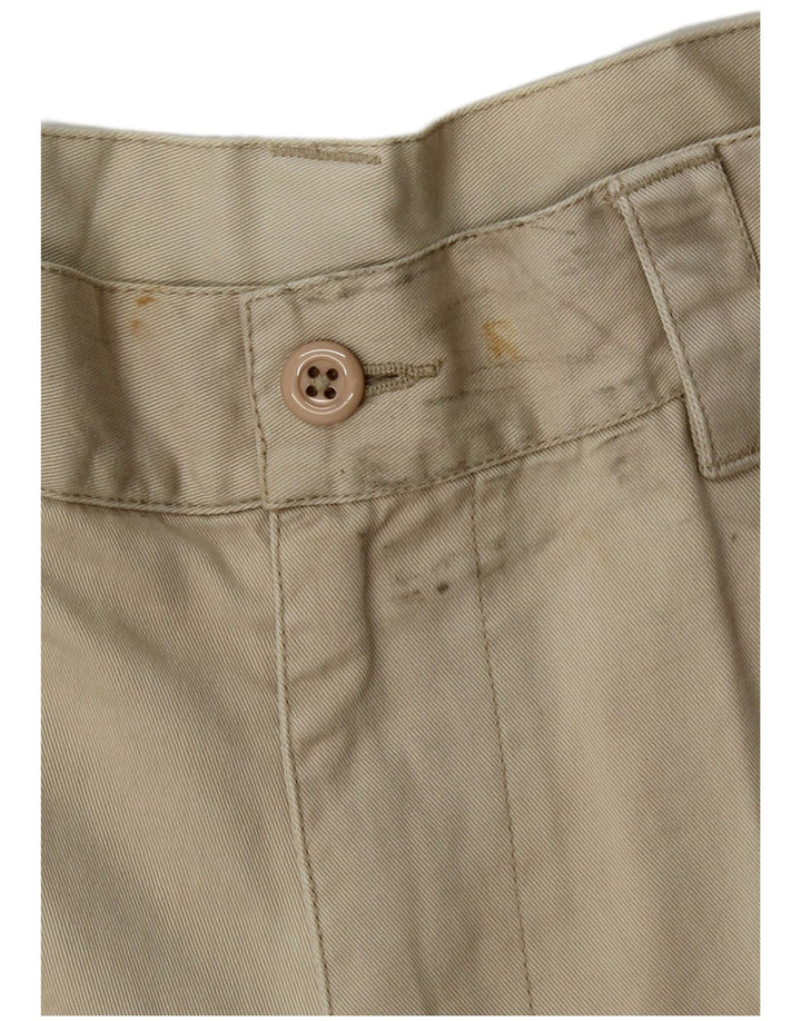 Dkny Mens Cargo Shorts W34 Large Beige Cotton