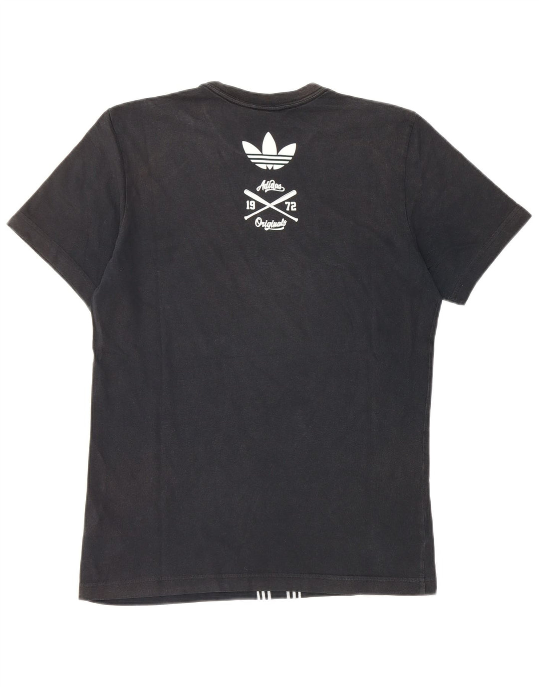 Adidas Mens Graphic T-Shirt Top Small Black Cotton