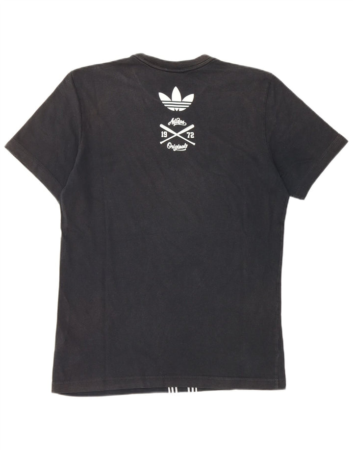 Adidas Mens Graphic T-Shirt Top Small Black Cotton