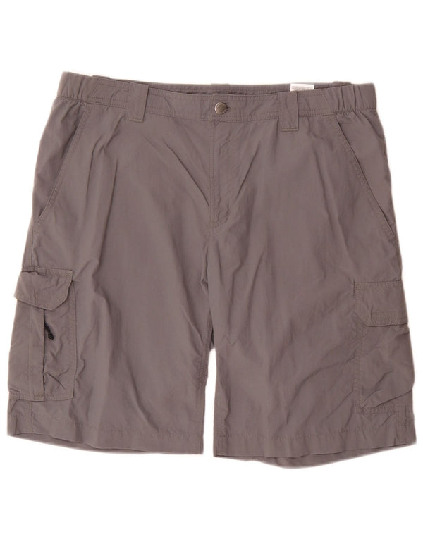 Columbia Mens Cargo Shorts W36 Large Grey Nylon
