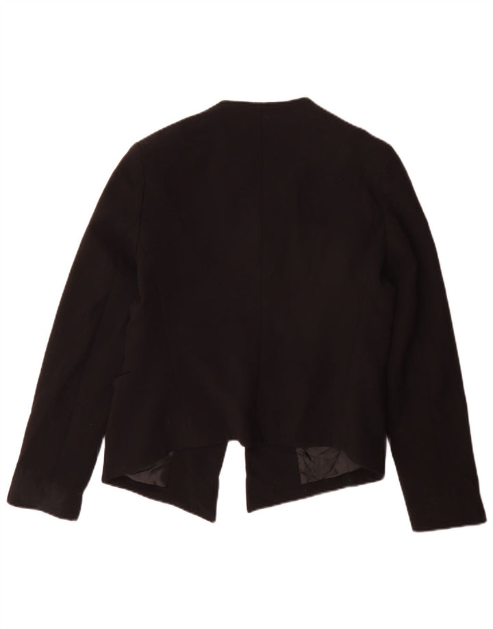 Topshop Womens Blazer Jacket UK 14 Large Black Polyester