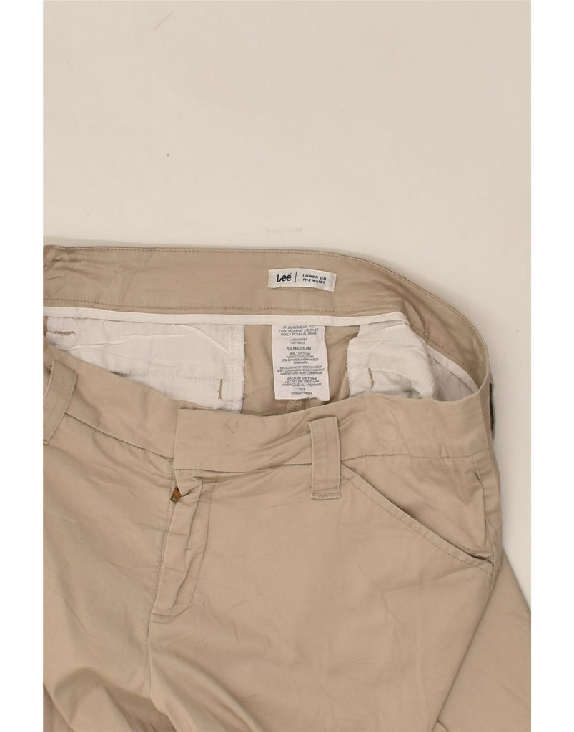 LEE Womens Bermuda Shorts US 10 Large W32  Beige Cotton | Vintage Lee | Thrift | Second-Hand Lee | Used Clothing | Messina Hembry 