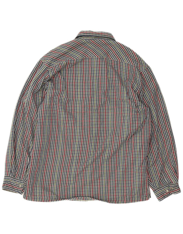 Vintage Mens Lumberjack Flannel Shirt Large Multicoloured Gingham Cotton