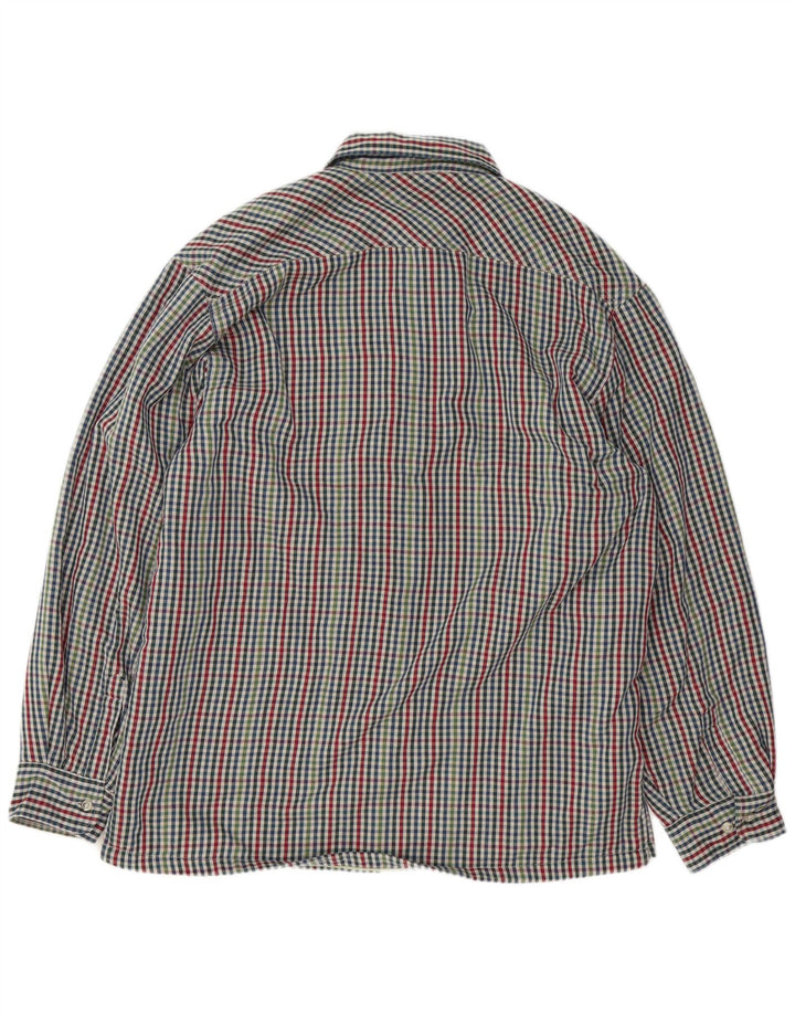 Vintage Mens Lumberjack Flannel Shirt Large Multicoloured Gingham Cotton