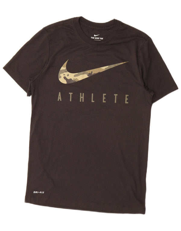 Nike Mens Dri Fit Graphic T-Shirt Top Small Black Polyester