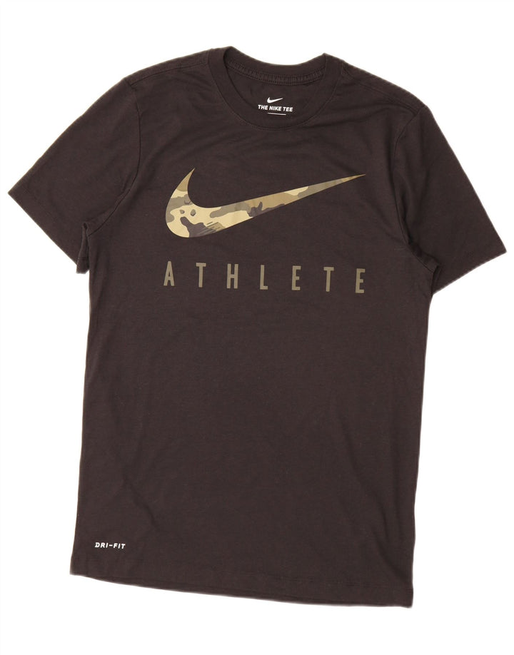 Nike Mens Dri Fit Graphic T-Shirt Top Small Black Polyester