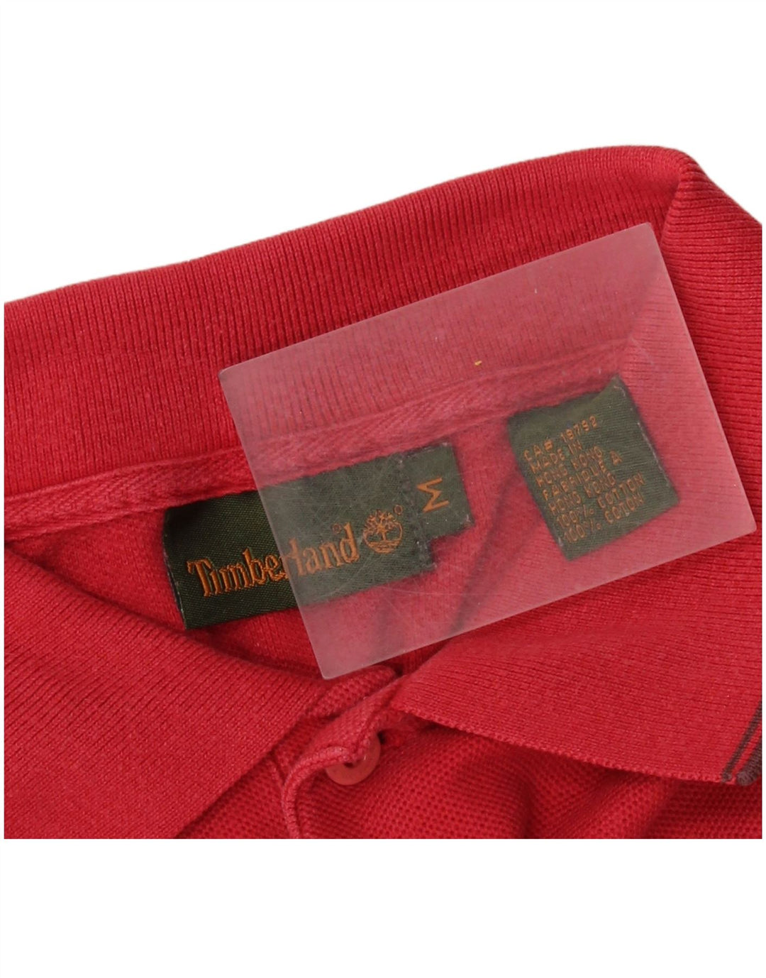 Timberland Mens Polo Shirt Medium Red Cotton