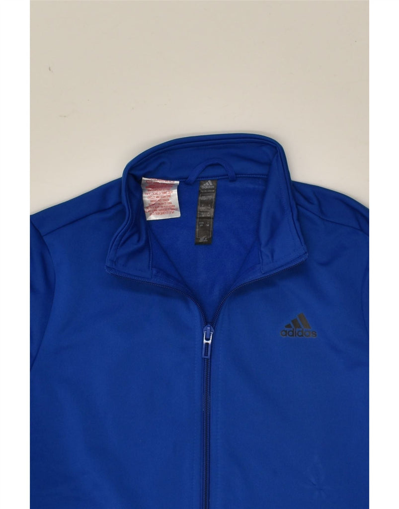 ADIDAS Girls Graphic Tracksuit Top Jacket 9-10 Years Blue Polyester | Vintage Adidas | Thrift | Second-Hand Adidas | Used Clothing | Messina Hembry 
